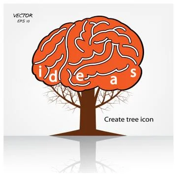 Creative tree,ideas sign Stock Illustration