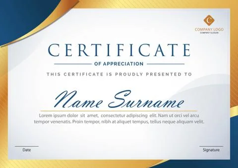Creative trendy multipurpose vector certificate template design Illustrazione stock