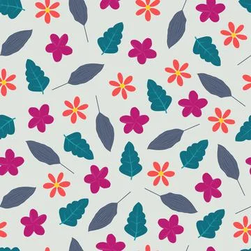 Creative trendy vector seamless floral ditsy pattern design Illustrazione stock