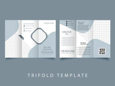 Creative tri fold brochure design. corporate business template for tri fold f Illustrazione stock