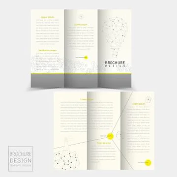 Creative tri-fold template design Stock Illustration