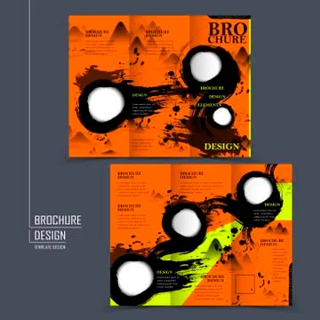 Creative tri-fold template design Stock Illustration