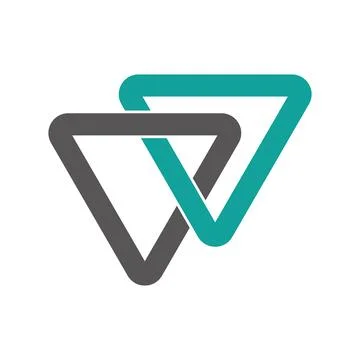 Creative Triangle Logo Design and chein Icon Vector Template or new design Stock Illustration