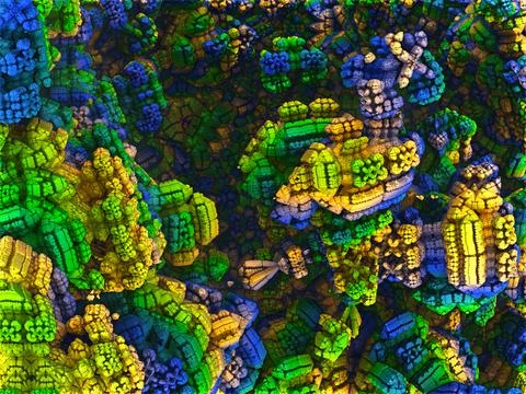 Creative tropical forest square patern, view from top. Nature spring concept. Stock Illustration