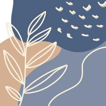 Creative tropical leaf illustration flat design Stock Illustration