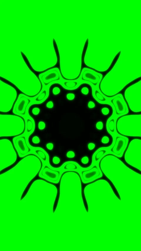 Creative tunnel animation with green patterns in seamless motion for relaxi.. Stock Footage 322769943