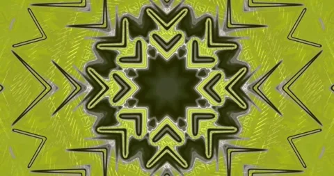 Creative tunnel video loop featuring abstract shapes and patterns in green .. Stock Footage 321473100