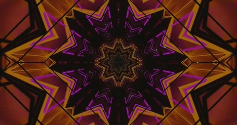 Creative tunnel video loop with vibrant patterns and seamless motion for sc.. Stock Footage 318788489