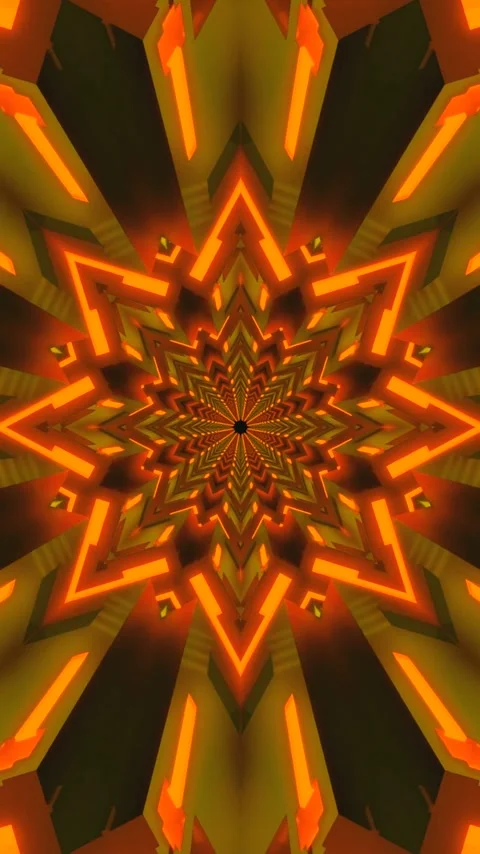 Creative tunnel video loop with vibrant colors and geometric patterns that .. Stock Footage 320024292