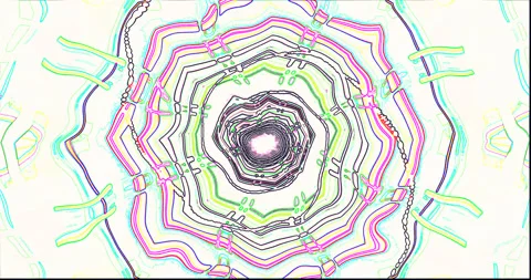Creative tunnel video vj loop screensaver with seamless design an Stock Footage 317964950