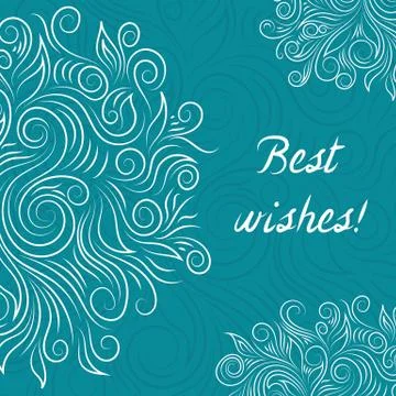 Creative Turquoise Elegant Vector Card Stock Illustration