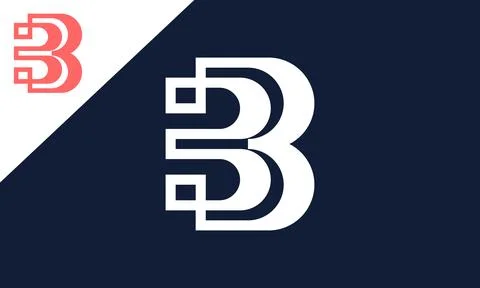 Creative twin B logo Illustrazione stock