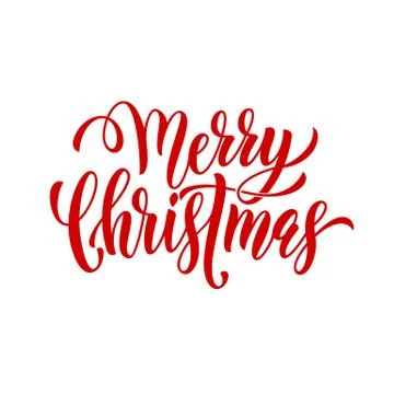 Creative typography Merry Christmas vector text calligraphy Stock Illustration