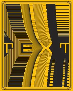 Creative Typography Poster With Optical Motion And Balance Stock Illustration