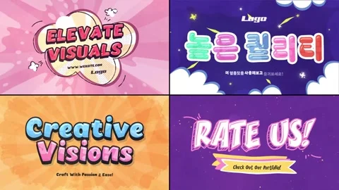 Creative Typography Slides And Stories | After Effects 스톡 After Effects