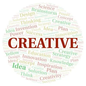 Creative typography word cloud create with the text only. Stock Illustration