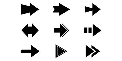 Creative UI Arrow Elements 스톡 일러스트