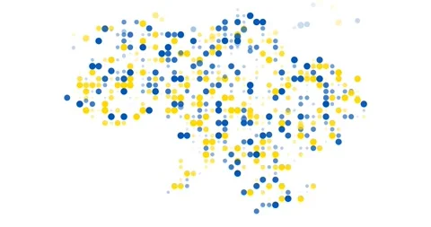 Creative Ukraine Dot Map Design Art Stock Footage 312259896