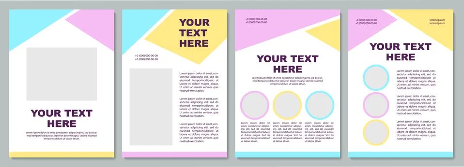 Creative unique brochure template Stock Illustration