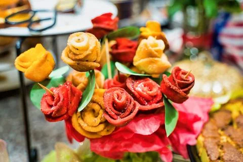 Creative unique  decoration of flower shape Stock Photos