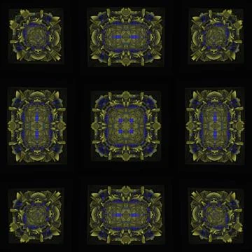 Creative unique design ornament texture details on black background Stock Illustration