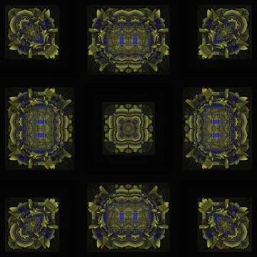 Creative unique design ornament texture details on black background Stock-Illustration