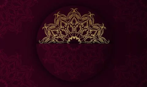 Creative unique gradient red color mandala art  background design premium Иллюстрация