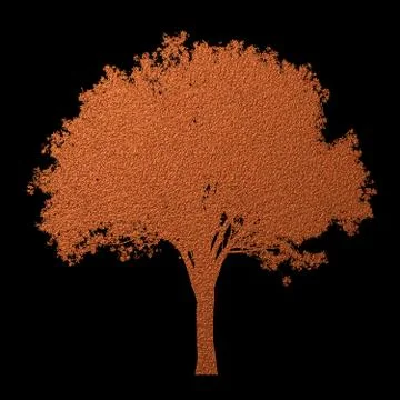 Creative unique modern tree silhouette texture pattern on black background Stock Illustration