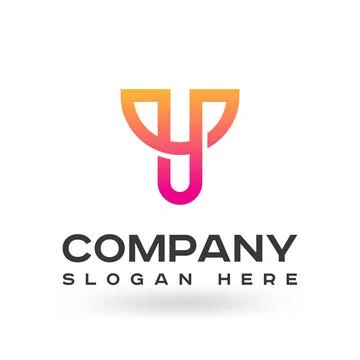 Creative Unique YT letter logo icon design Alphabet template vector Stock Illustration