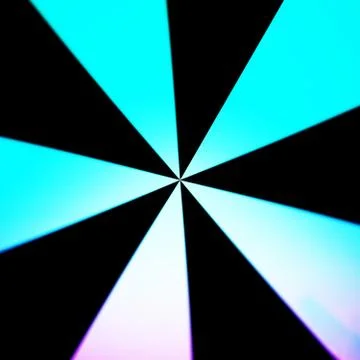 Creative unusual circular neon light blue cyan abstract background Stock Illustration