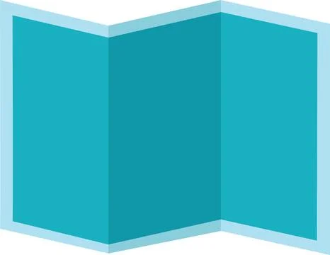 Creative Use of a Folded Paper Template for Design Projects or Presentations Stock Illustration