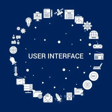 Creative User Interface  icon Background Illustrazione stock