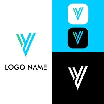 Creative V logo design. イラスト素材