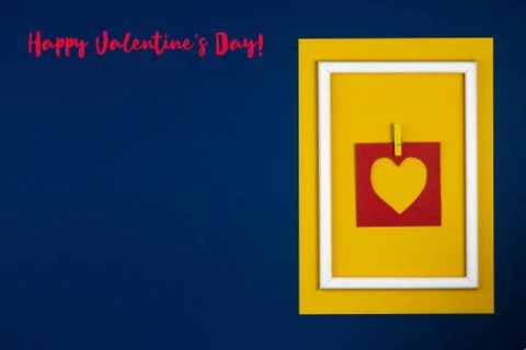 Creative Valentine Day romantic composition flat lay top view Stock Photos