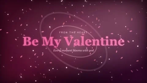 Creative Valentine message with floral elements and heart theme Stock Footage 336995077