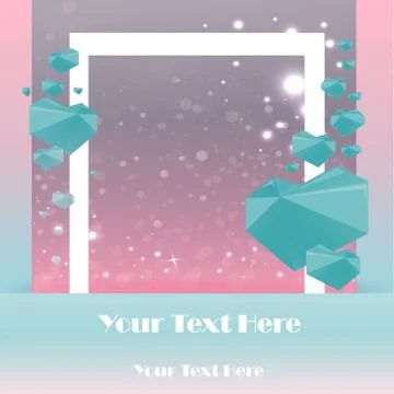Creative Valentines Day Card template Stock Illustration