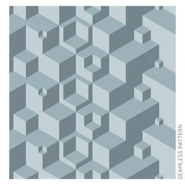 Creative vector 3D cube seamless website pattern Illustrazione stock