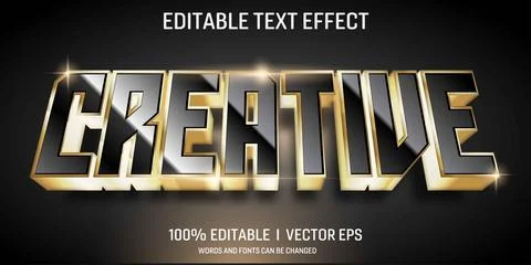 Creative vector 3d text effect with modern style design Stock Illustration