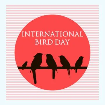 Creative vector abstract background for International Bird Day. Stock Illustration