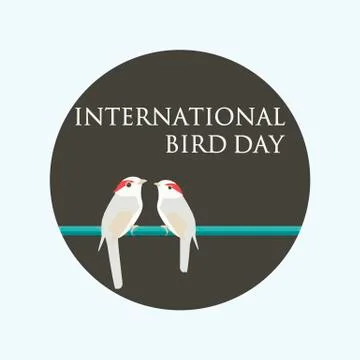 Creative vector abstract background for International Bird Day. 스톡 일러스트