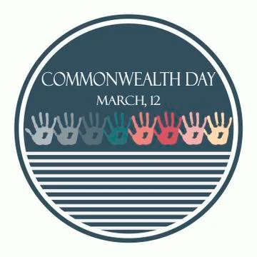 Creative vector abstract for Commonwealth Day. Stock Illustration