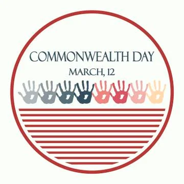 Creative vector abstract logo for Commonwealth Day. Stock Illustration