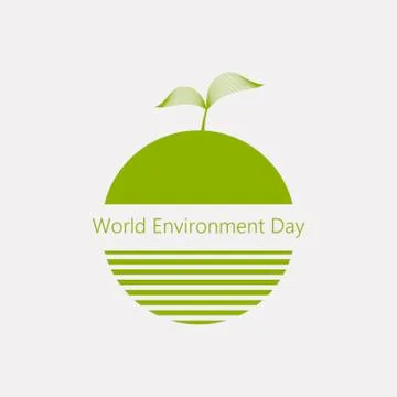 Creative vector abstract logotype for the World Environment Day 스톡 일러스트