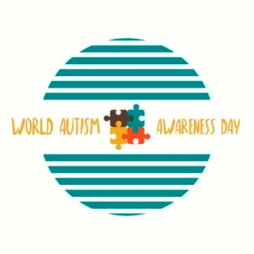 Creative vector abstract for World Autism Awareness Day. Holiday or event for 스톡 일러스트