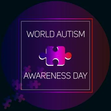 Creative vector abstract for World Autism Awareness Day. Stock Illustration