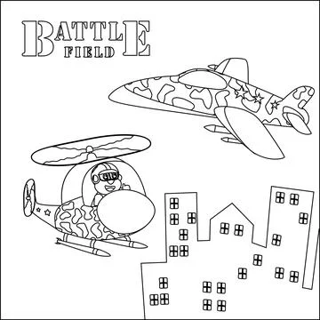Creative vector childish Illustration of a funny animal pilot Stock Illustration