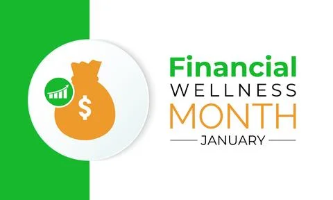 Creative vector design for Financial Wellness Month. Stock Illustration