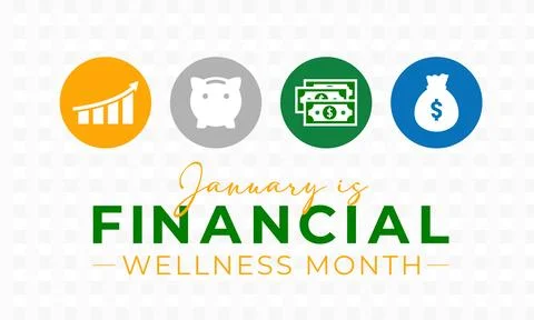 Creative vector design for Financial Wellness Month. Stock Illustration