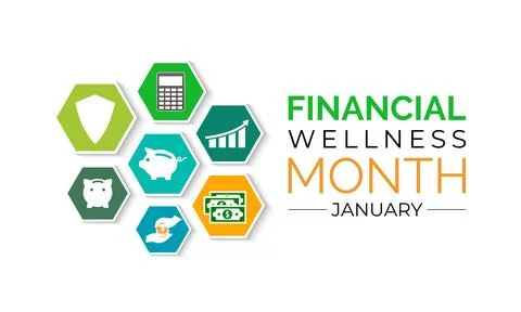Creative vector design for Financial Wellness Month. Stock Illustration