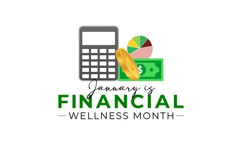 Creative vector design for Financial Wellness Month. Stock Illustration